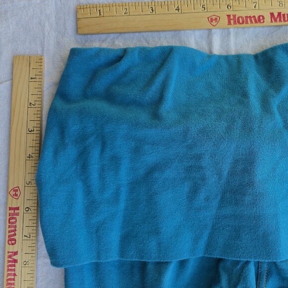 *RARE* Vintage Melodia Designs Teal Miniskirt Pants and Crop Hoodie Small S33 - Picture 7 of 15